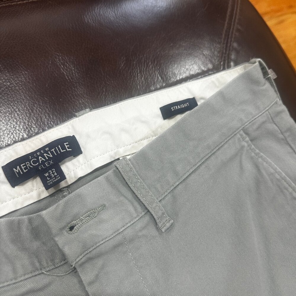 2 pair of JCrew Mercantile Chino Pants Straight Fit 32X34 - Picture 4 of 4